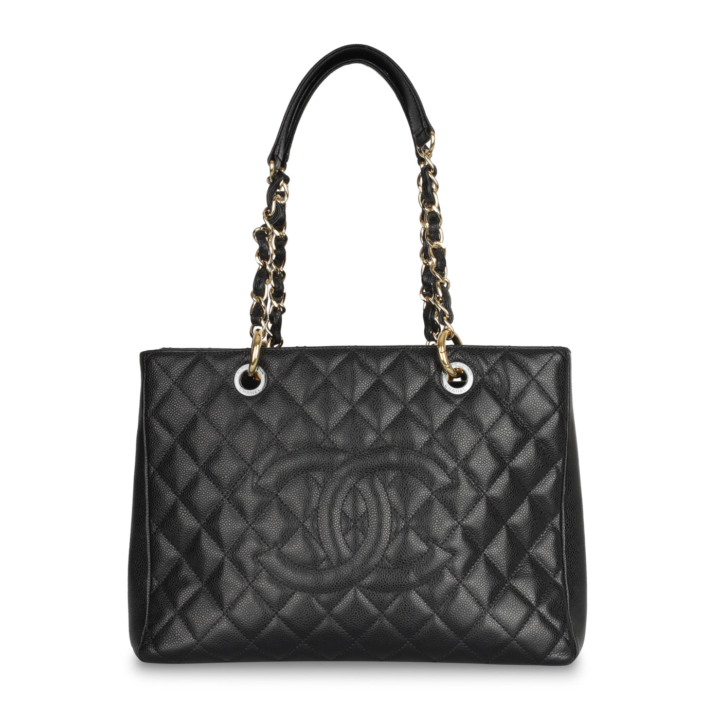 Grand Shopping Tote - Caviar - GHW