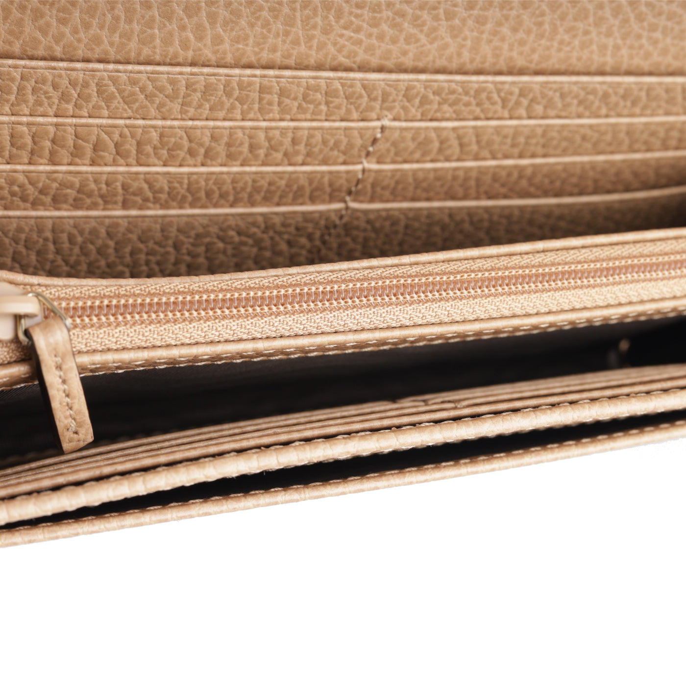 Interlocking GG Long Wallet - Beige