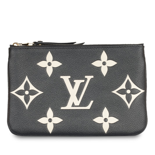 Pochette Double Zip - Bicolour Empreinte