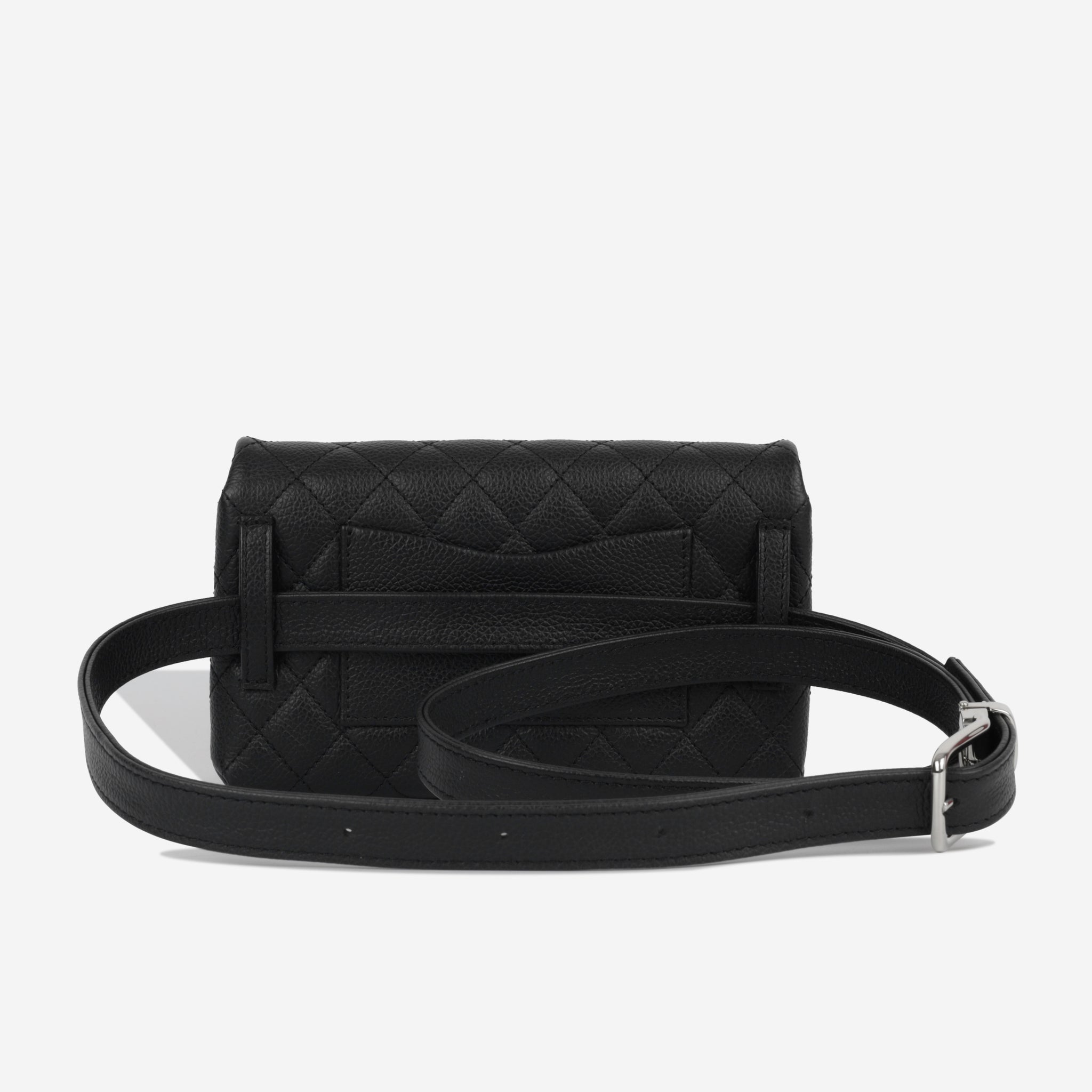 Chanel - Re-issue Uniform Belt Bag - Black Caviar SHW - Pre-Loved