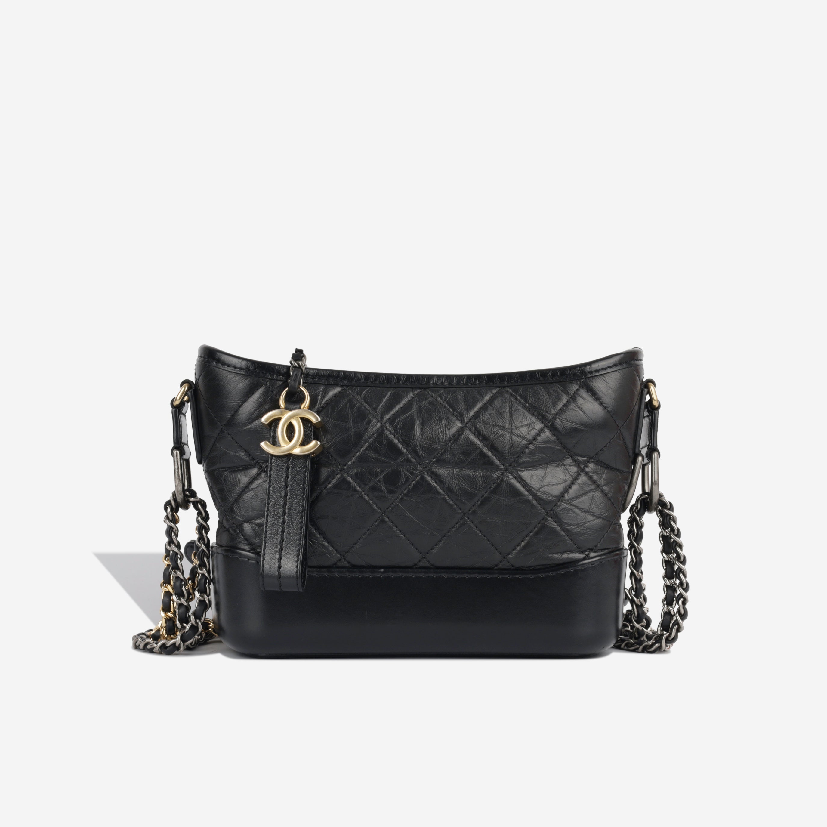 Chanel gabrielle bag small black sale