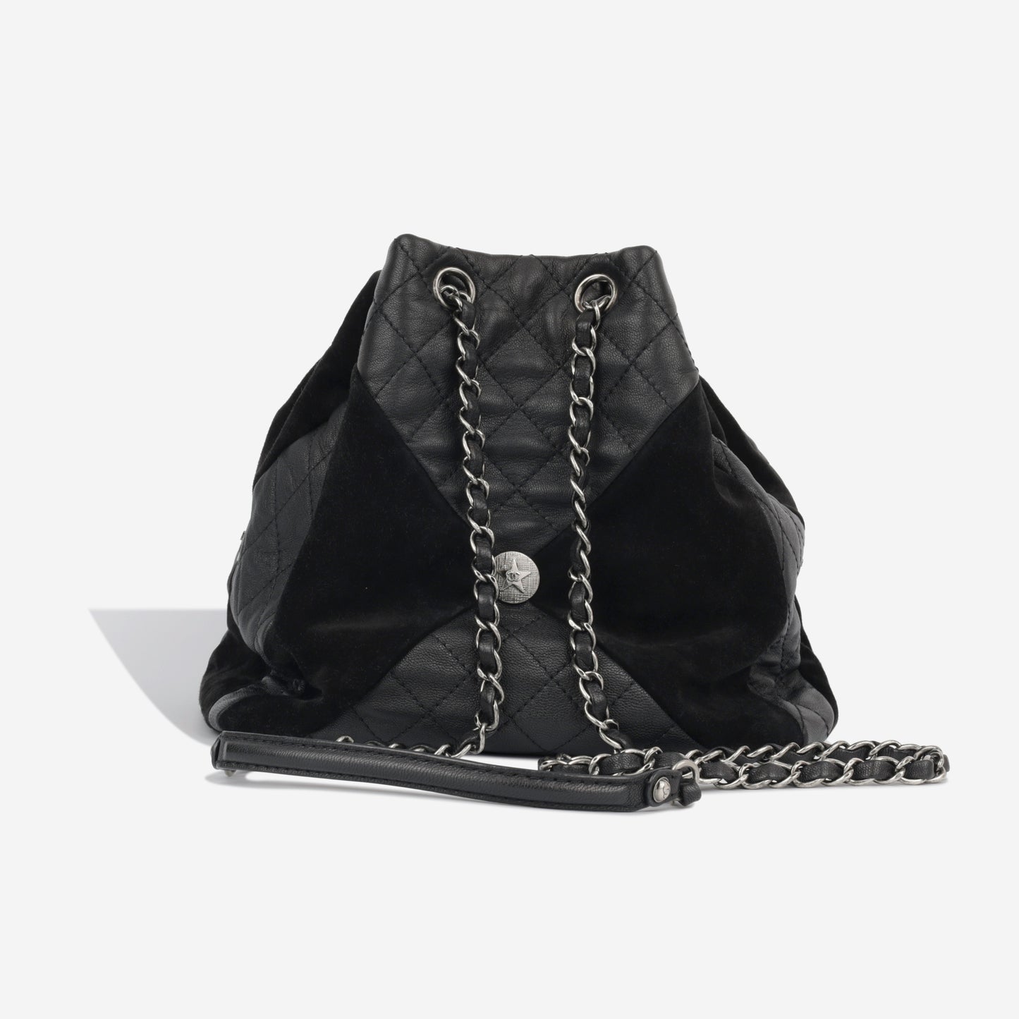 Goatskin and Suede Bucket Bag