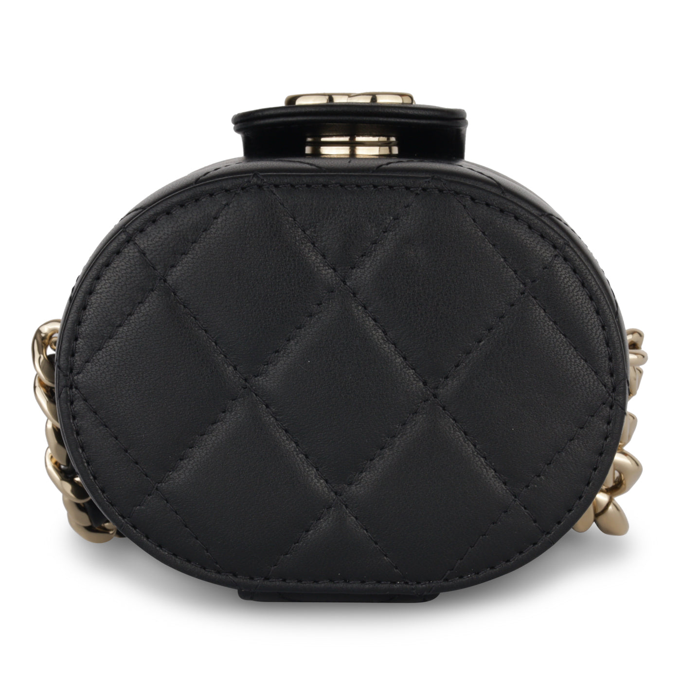 CHANEL Vintage Vanity Case Black Leather Bag at 1stDibs