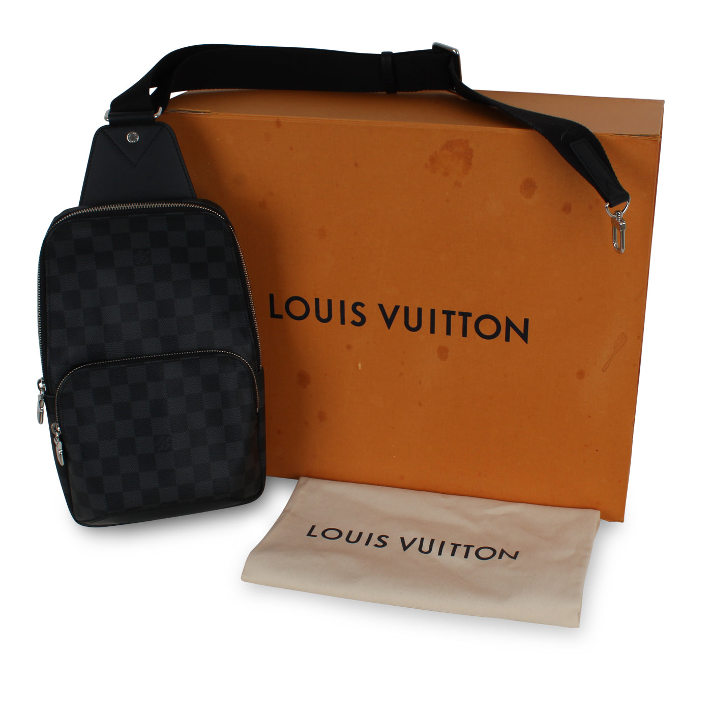 Louis Vuitton Graphite Damier 'Avenue Sling' Bag