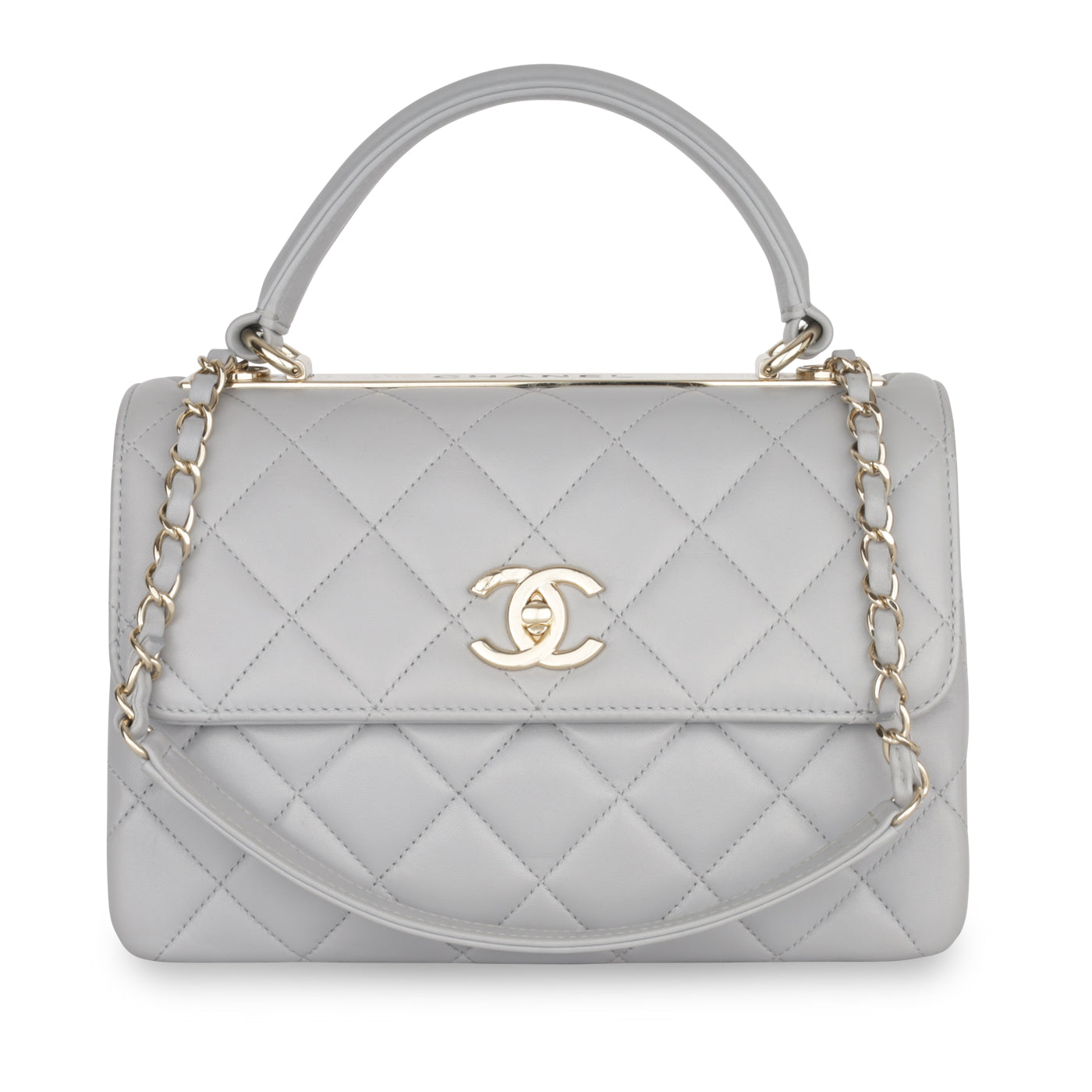 Chanel - Trendy CC Flap Bag Small - Grey Lambskin - CGHW - Pre