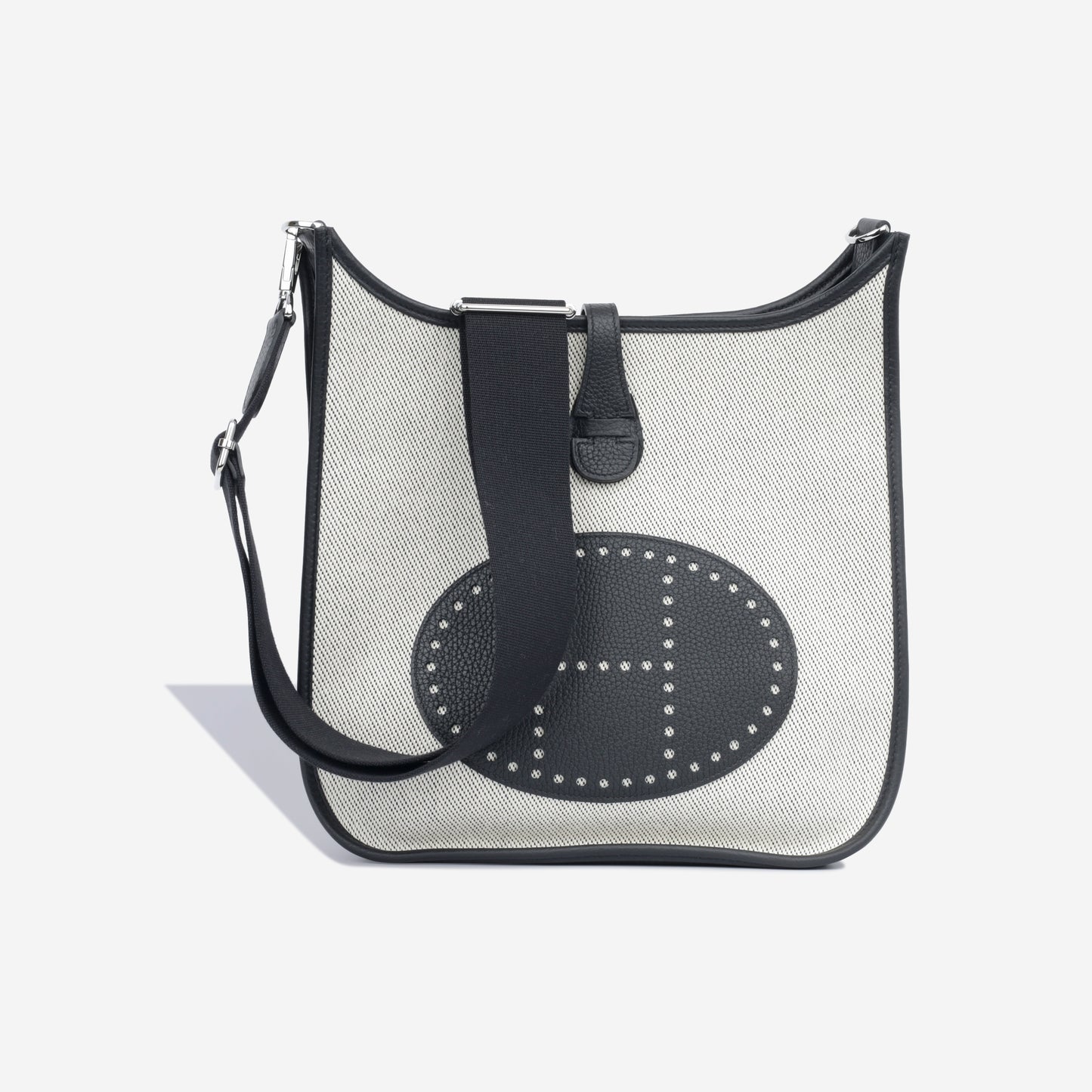 Evelyne PM - Noir Clemence / Ecru Toile PHW