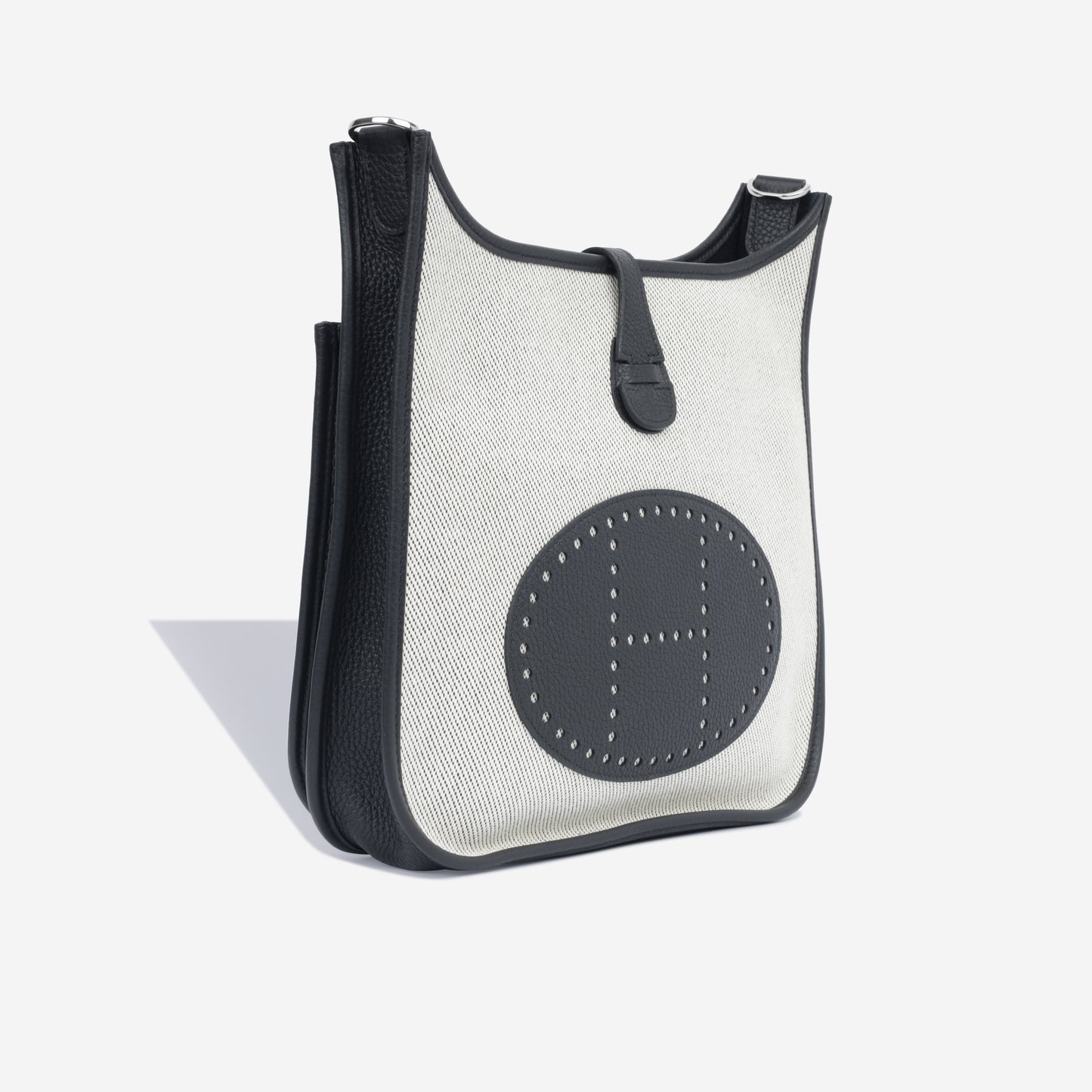 Evelyne PM - Noir Clemence / Ecru Toile PHW