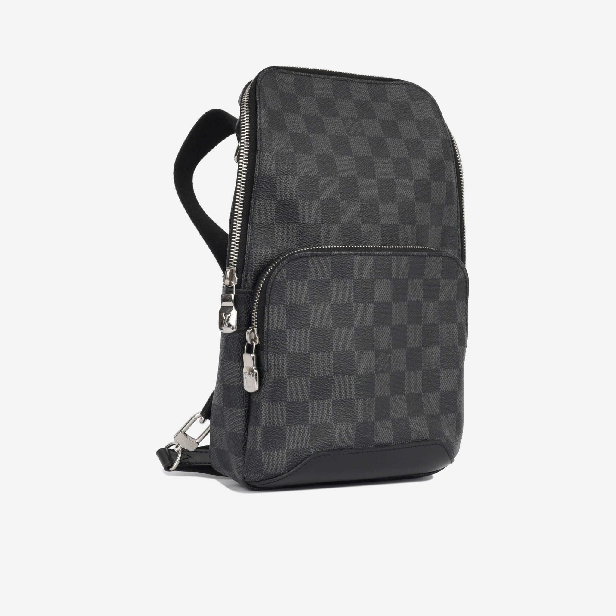 USED Louis Vuitton Damier Graphite Canvas Avenue Sling Bag AUTHENTIC