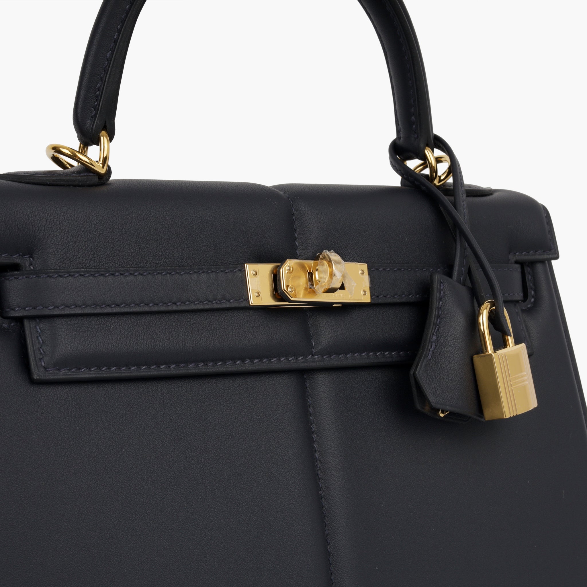 Hermes Kelly Padded bag 25 Sellier Black Swift leather Gold