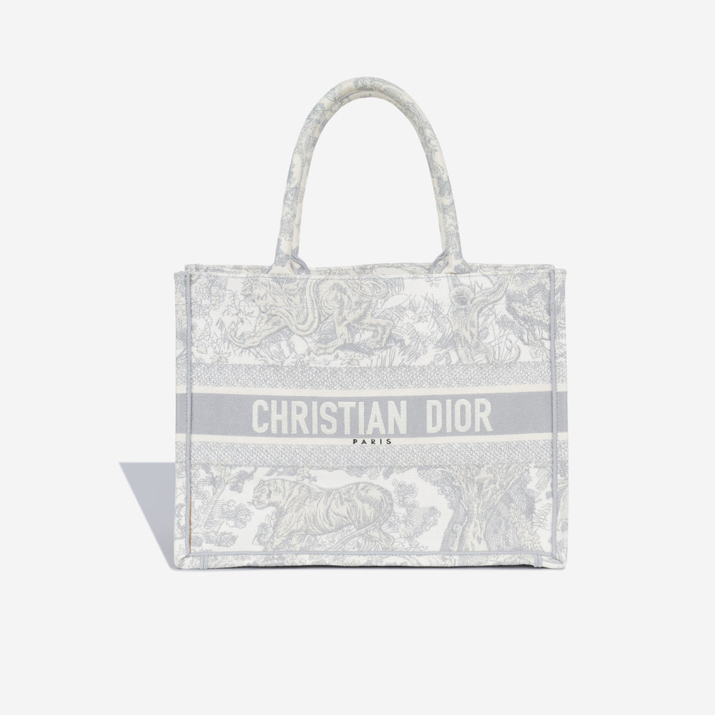 Small Book Tote - Grey Toile Du Jouy