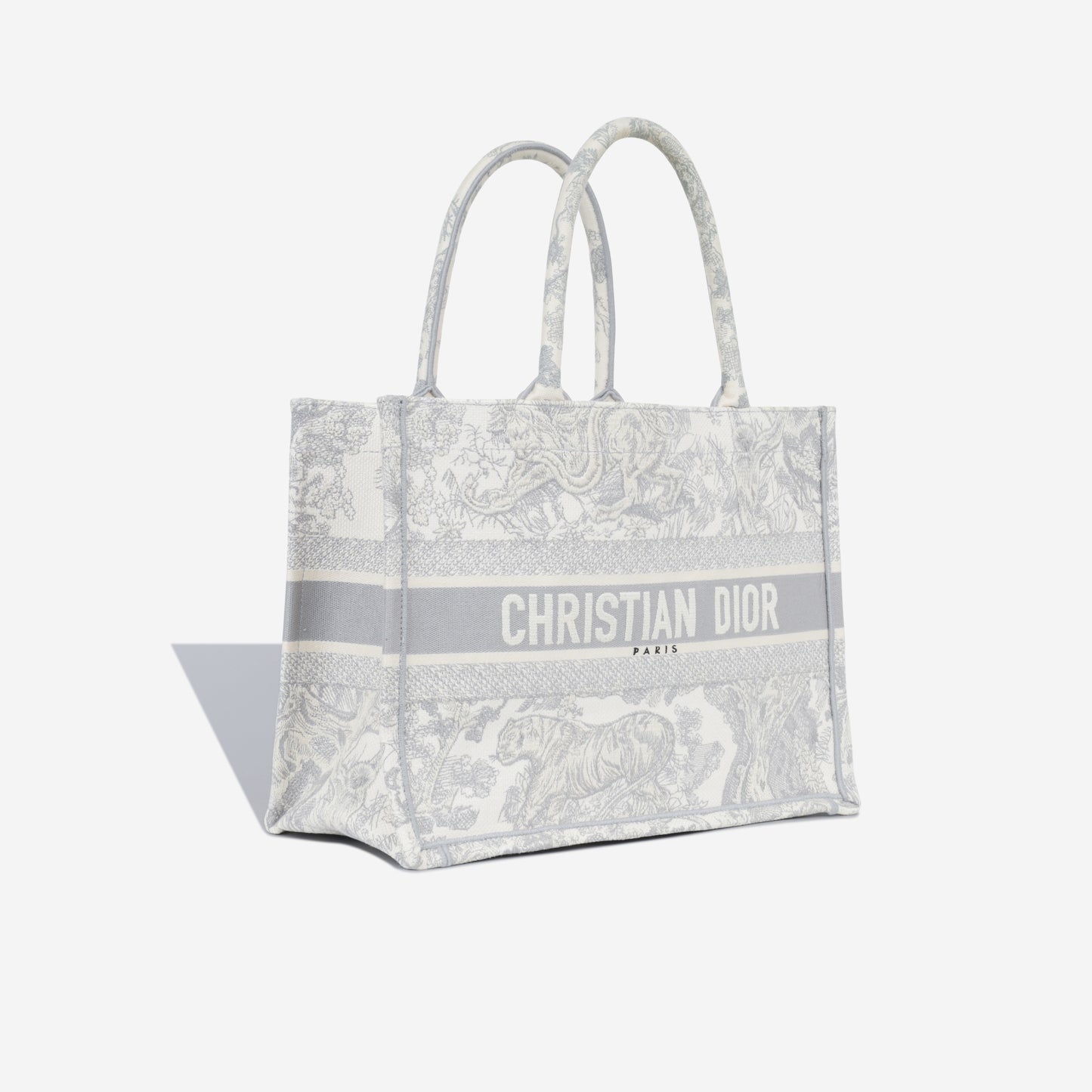 Small Book Tote - Grey Toile Du Jouy