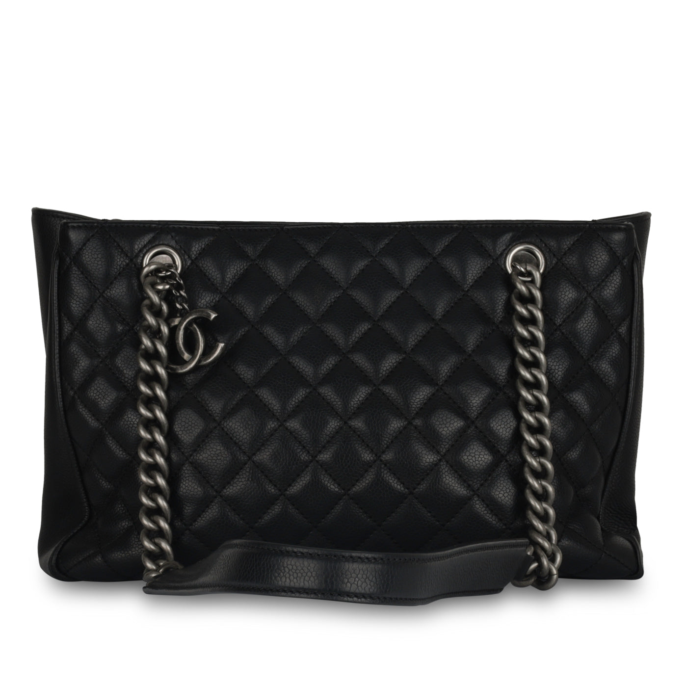 Quilted Shopper Tote - Black Caviar