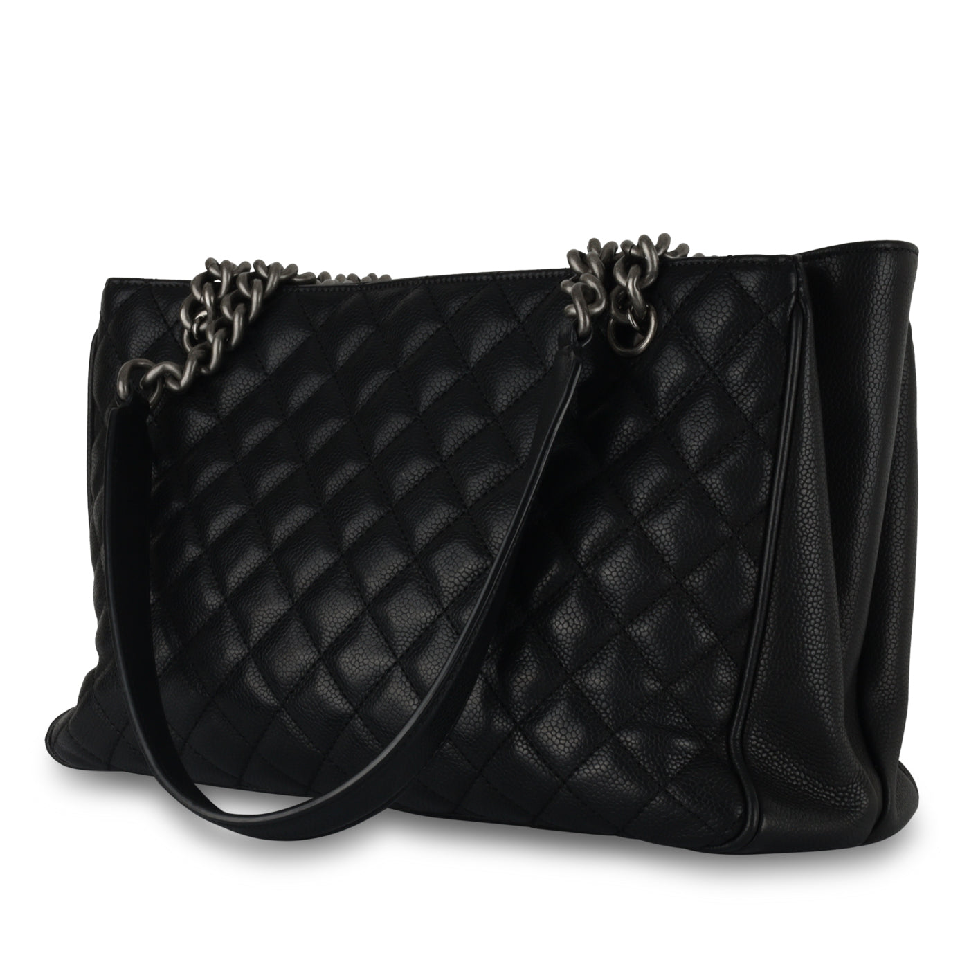 Quilted Shopper Tote - Black Caviar