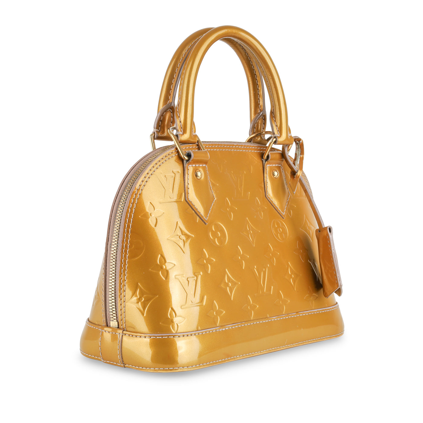 PRELOVED Louis Vuitton Bronze Vernis Alma BB Bag RHJMJXW 060523
