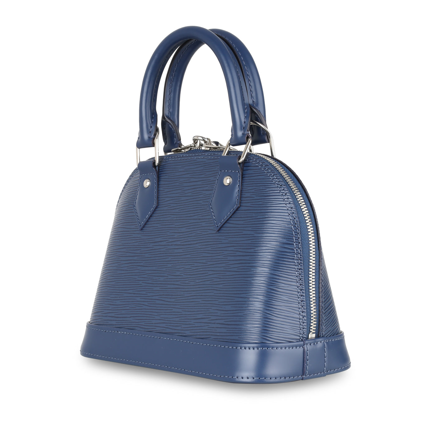 Pre-Loved Louis Vuitton Alma PM in Blue Epi. Golden Bras…