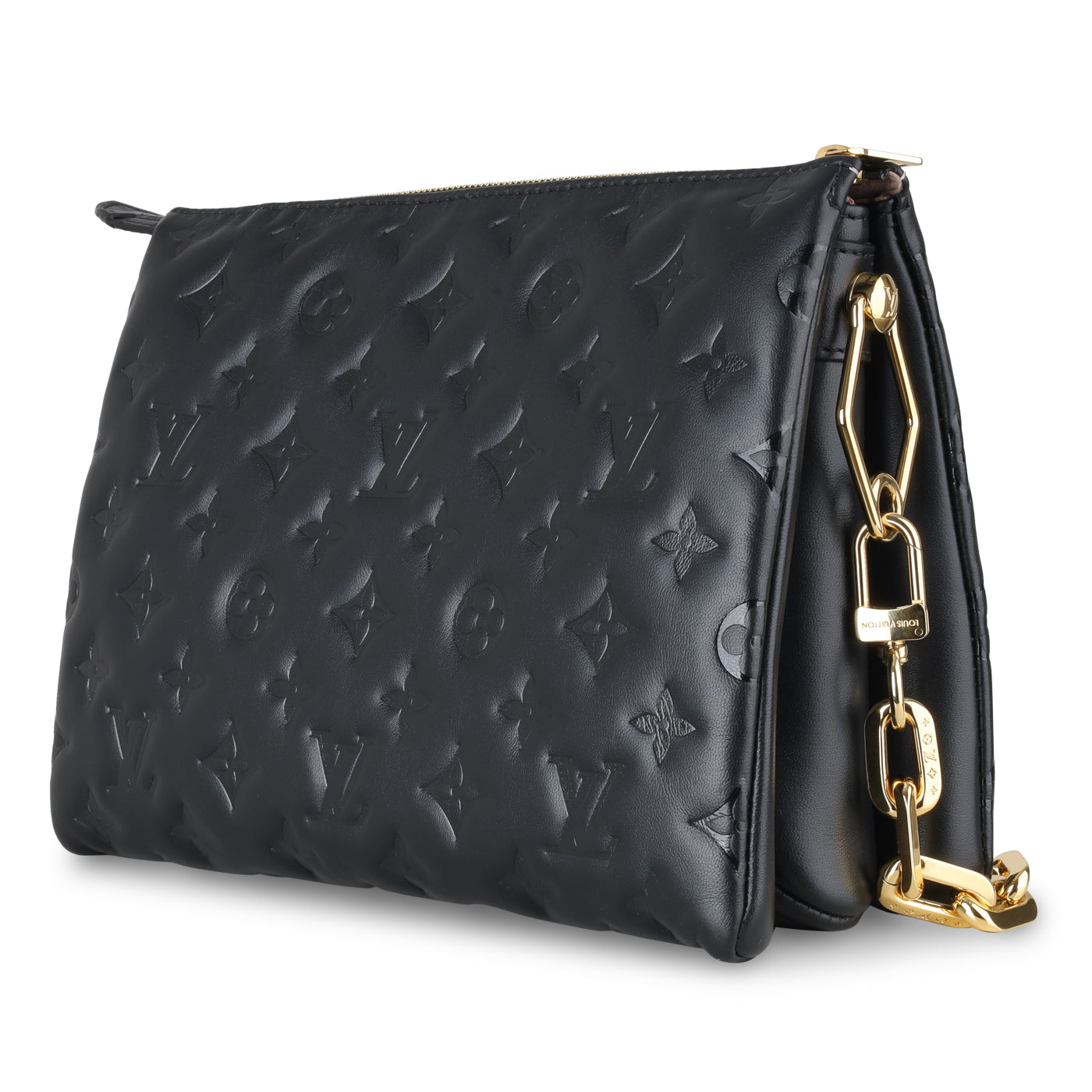 Louis Vuitton Coussin Bag Monogram Beaded Satin BB Black 2181752