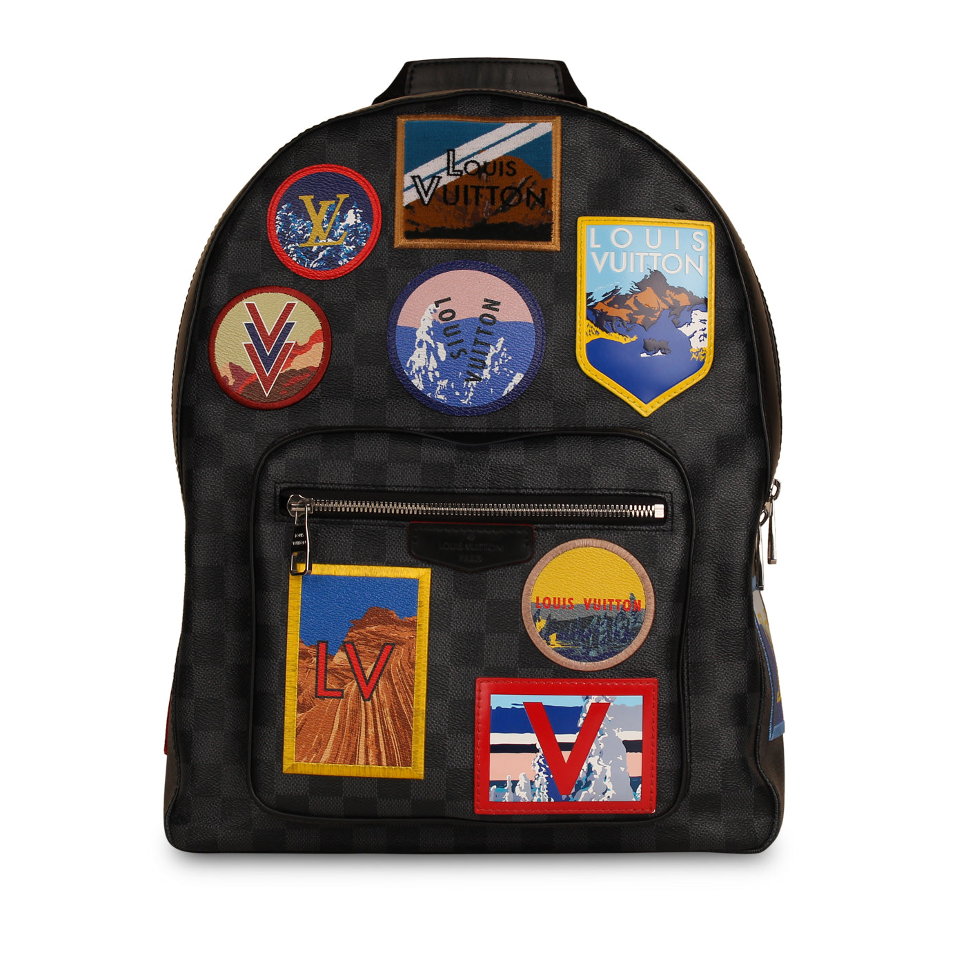 louis vuitton backpack with patches - Josh Alps - Damier Graphite Length:CI28LXF / 28