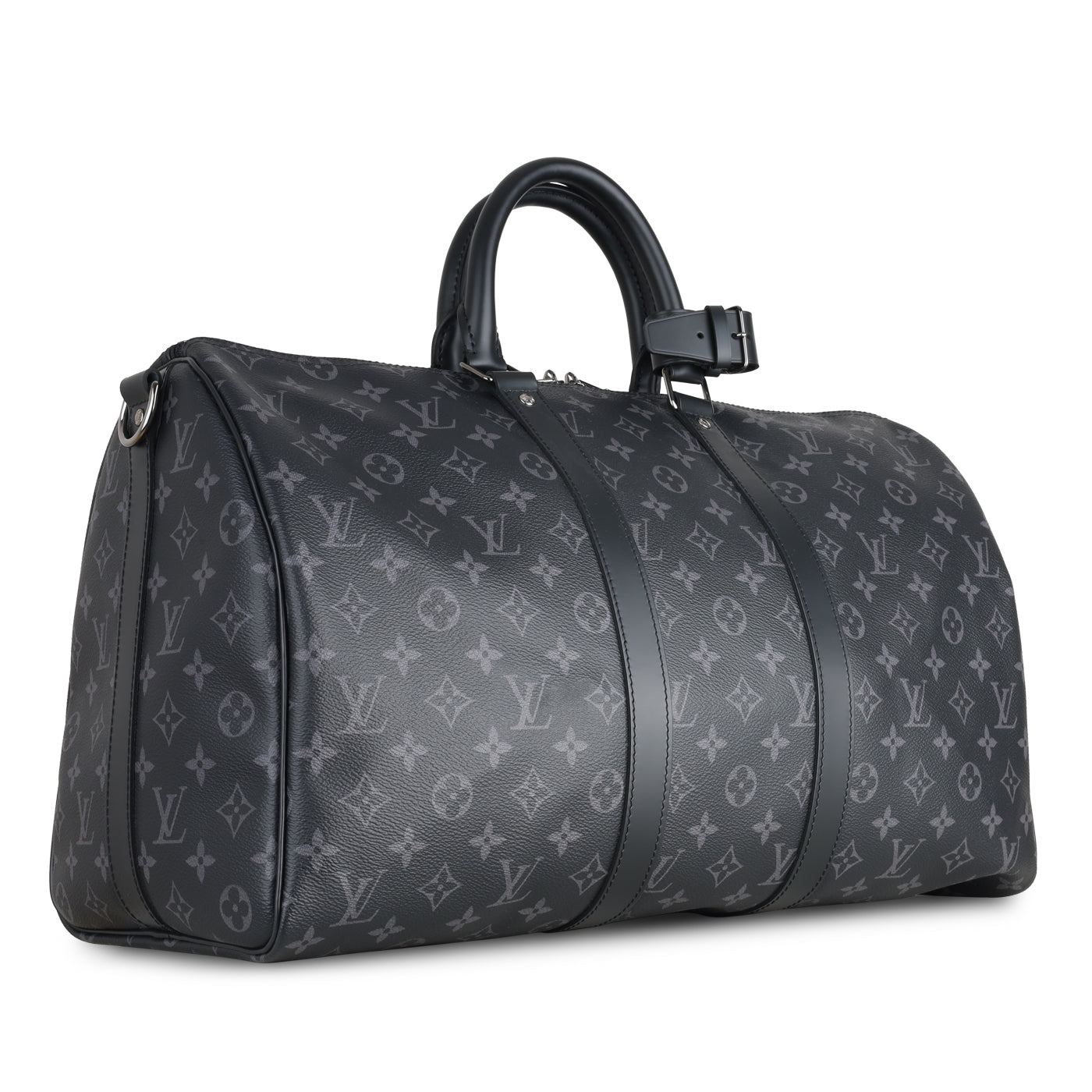 Louis Vuitton Classic Keepall Leather Monogram Travel Bag For Sale