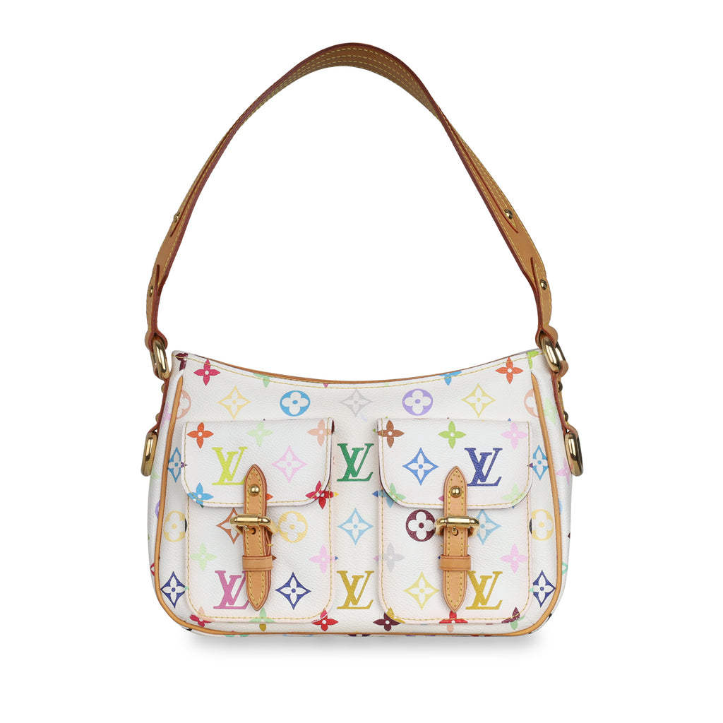 Louis Vuitton Monogram Multicolor Lodge PM Shoulder Bag M40053 White