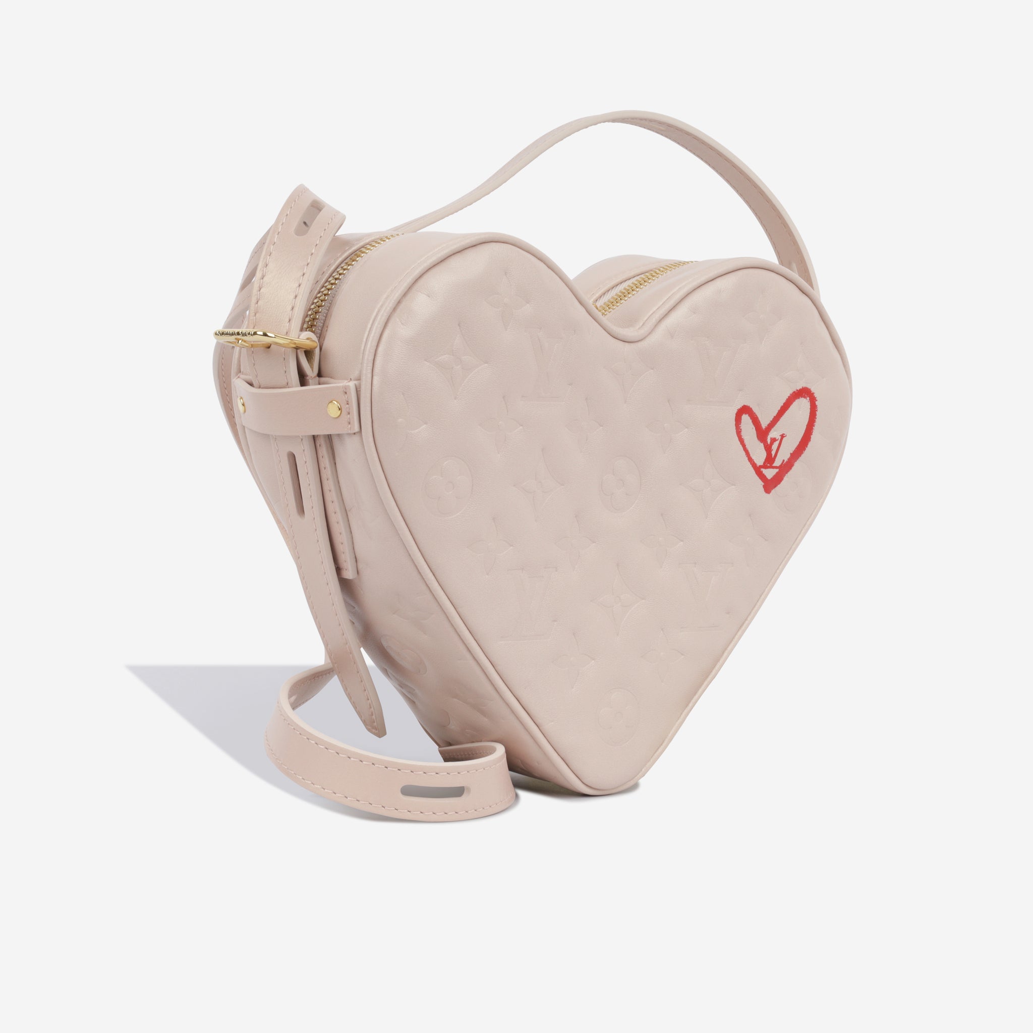 Louis Vuitton Limited Edition Sac Coeur Heartbox Monogram Pink
