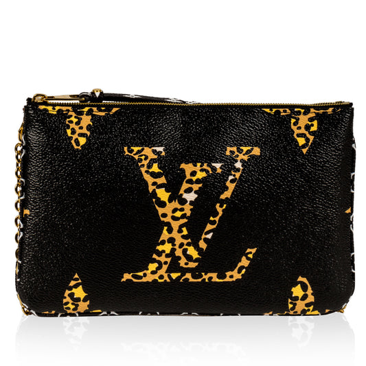 Pochette Double Zip - Jungle Print