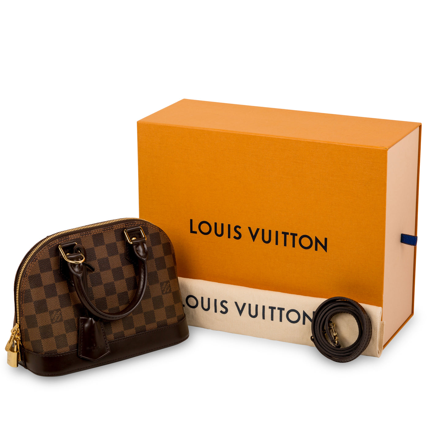 Louis Vuitton Damier Ebene Alma Bag + Strap ○ Labellov ○ Buy and Sell  Authentic Luxury