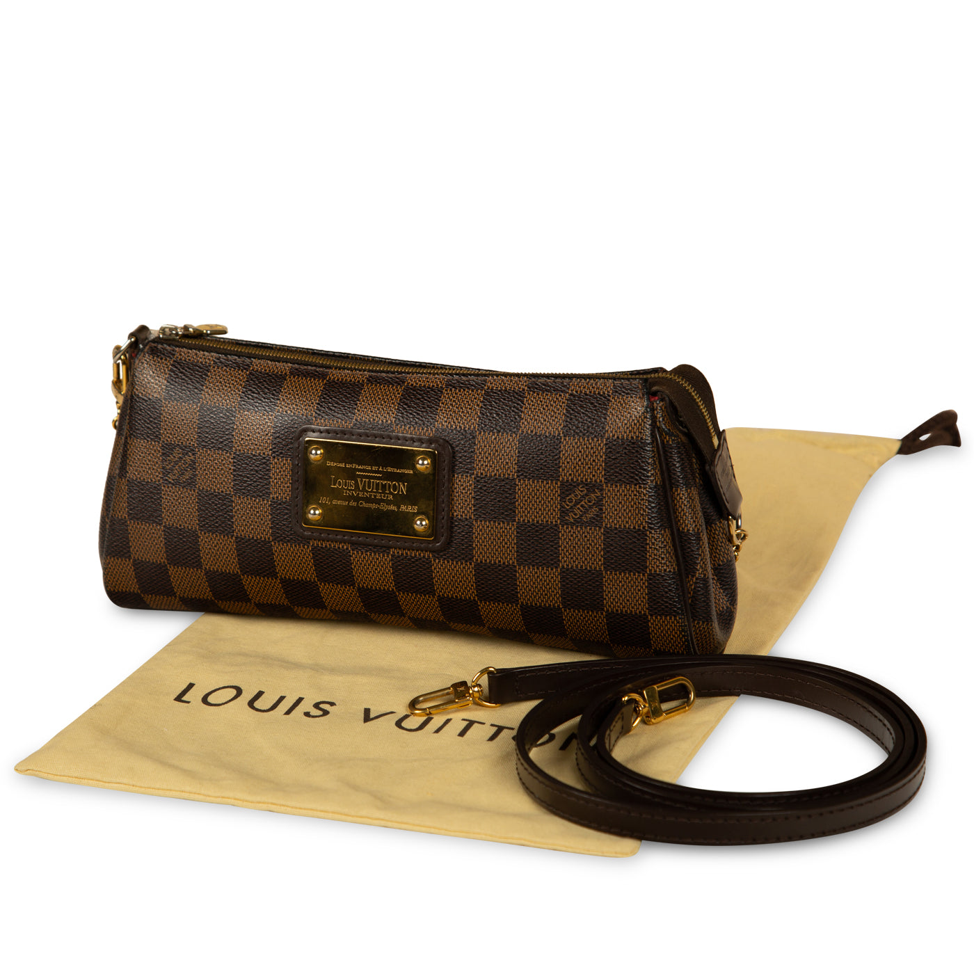 Louis Vuitton // Brown Damier Ebene Eva Crossbody Bag – VSP