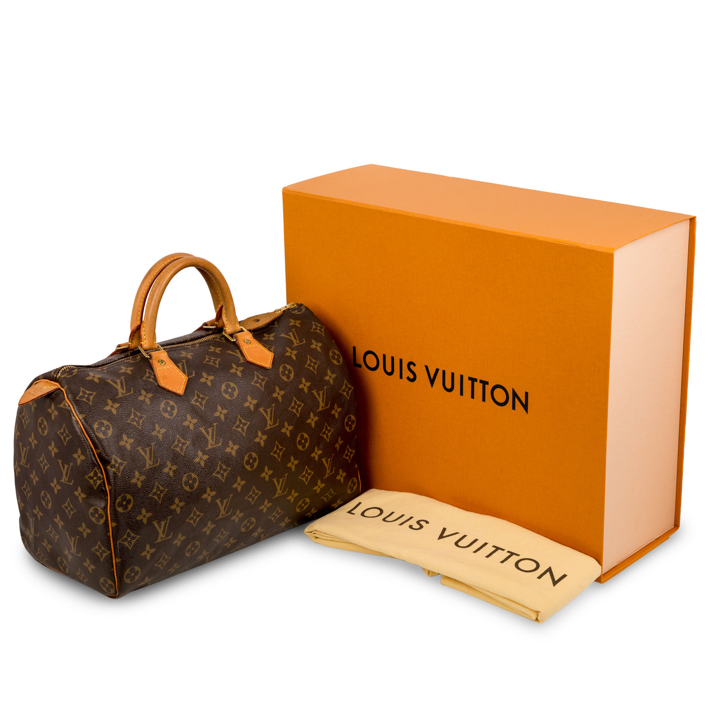 Louis Vuitton Speedy 35 Monogram Canvas Satchel Bag