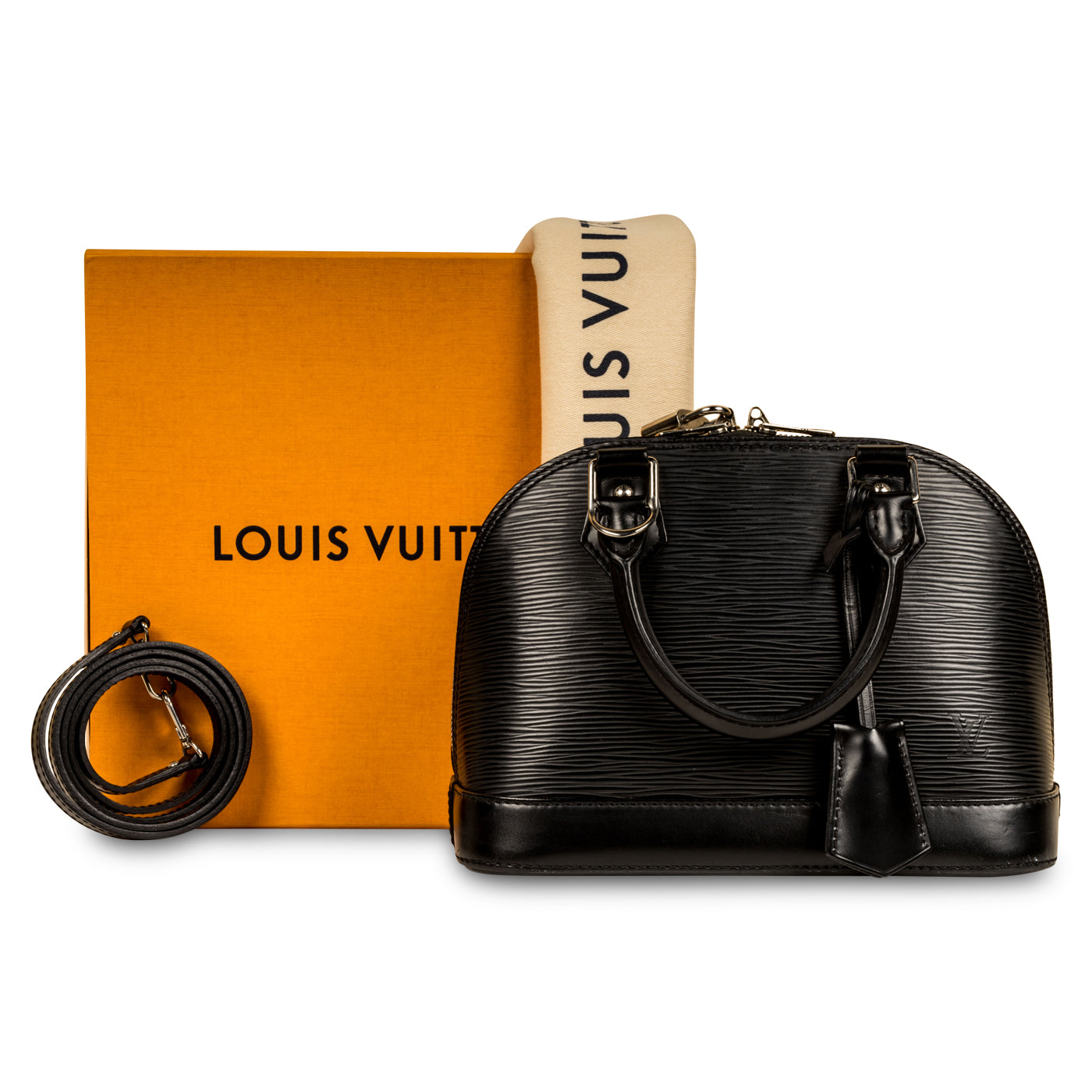 Louis Vuitton Black Epi Alma BB