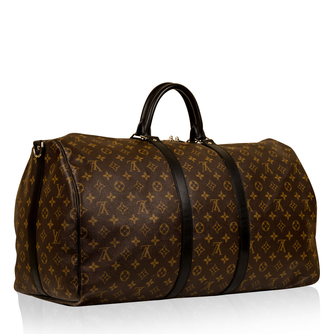 Louis Vuitton Monogram Macassar Keepall Bandouliere 55 - Brown Weekenders,  Bags - LOU780325