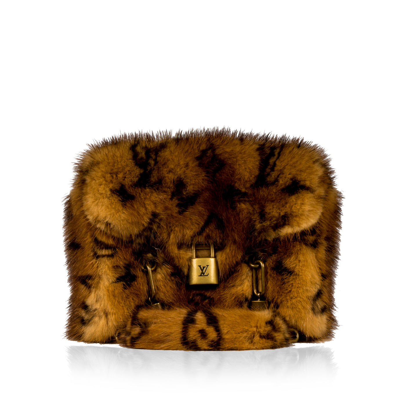 Pre-Owned Louis Vuitton Les Extraordinaires Monogram Fur Shoulder Bag