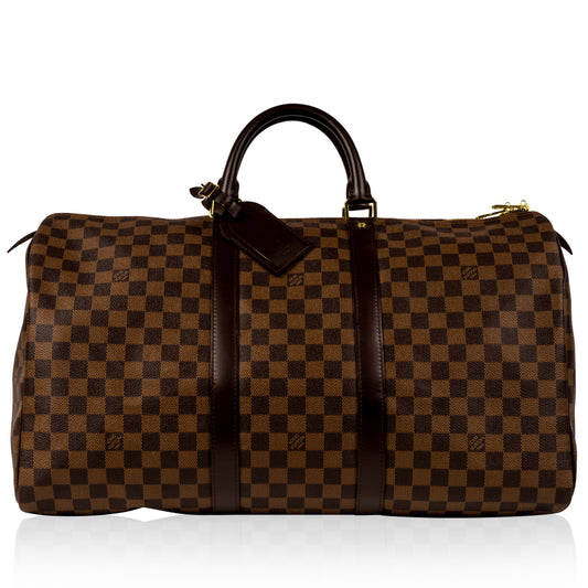 Keepall 50 - Damier Ebene Canvas