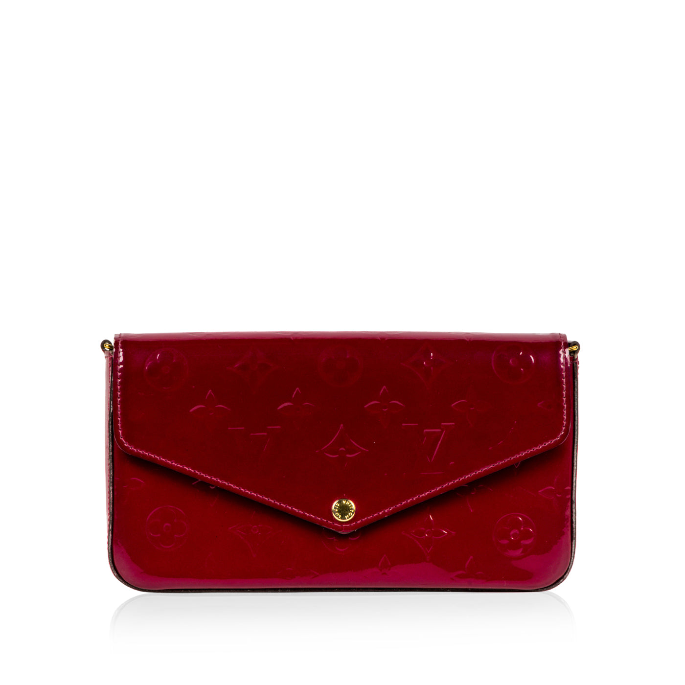Louis Vuitton Amarante Félicie Pochette in Vernis Leather Red Dark