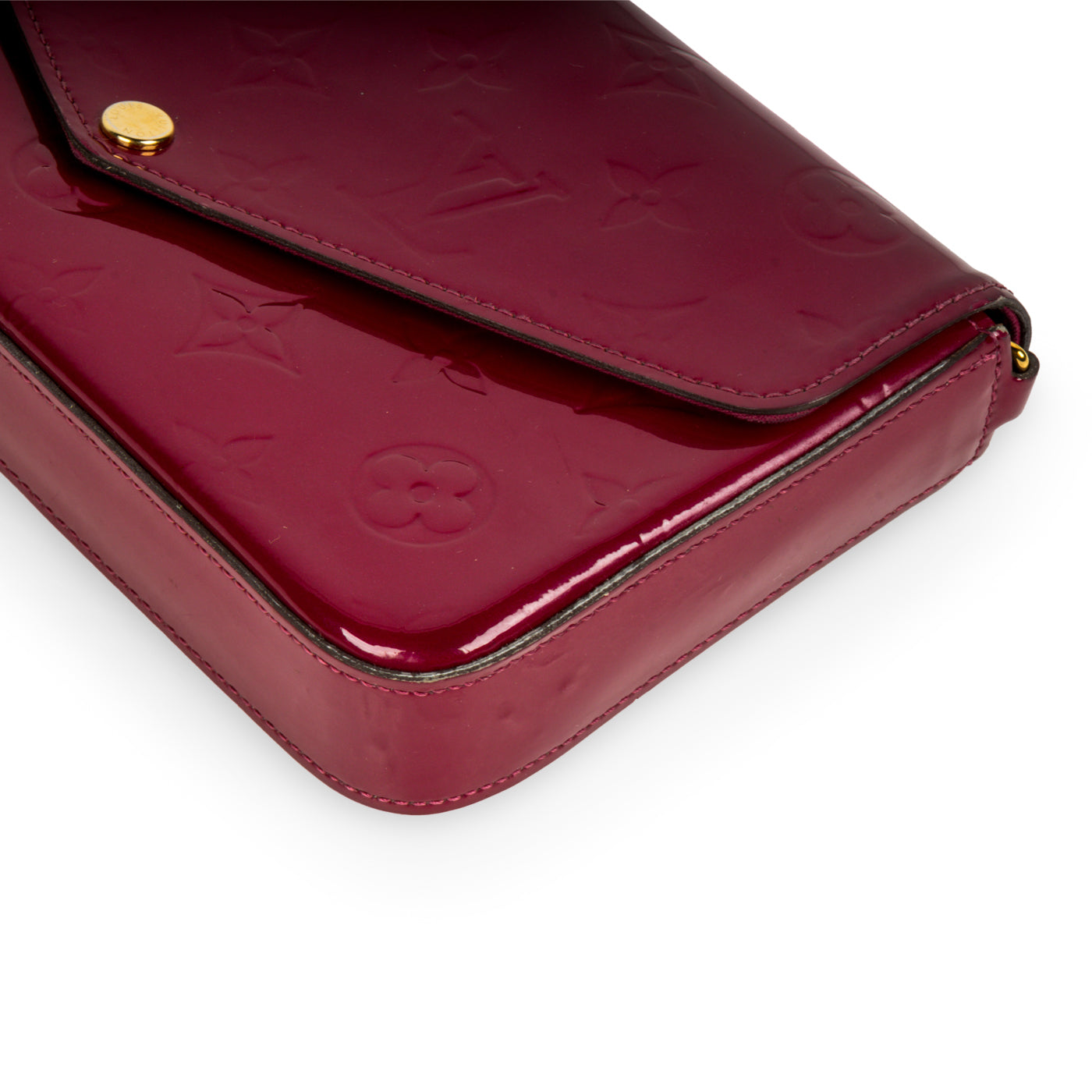 Pochette Felicie - Amarante - Vernis