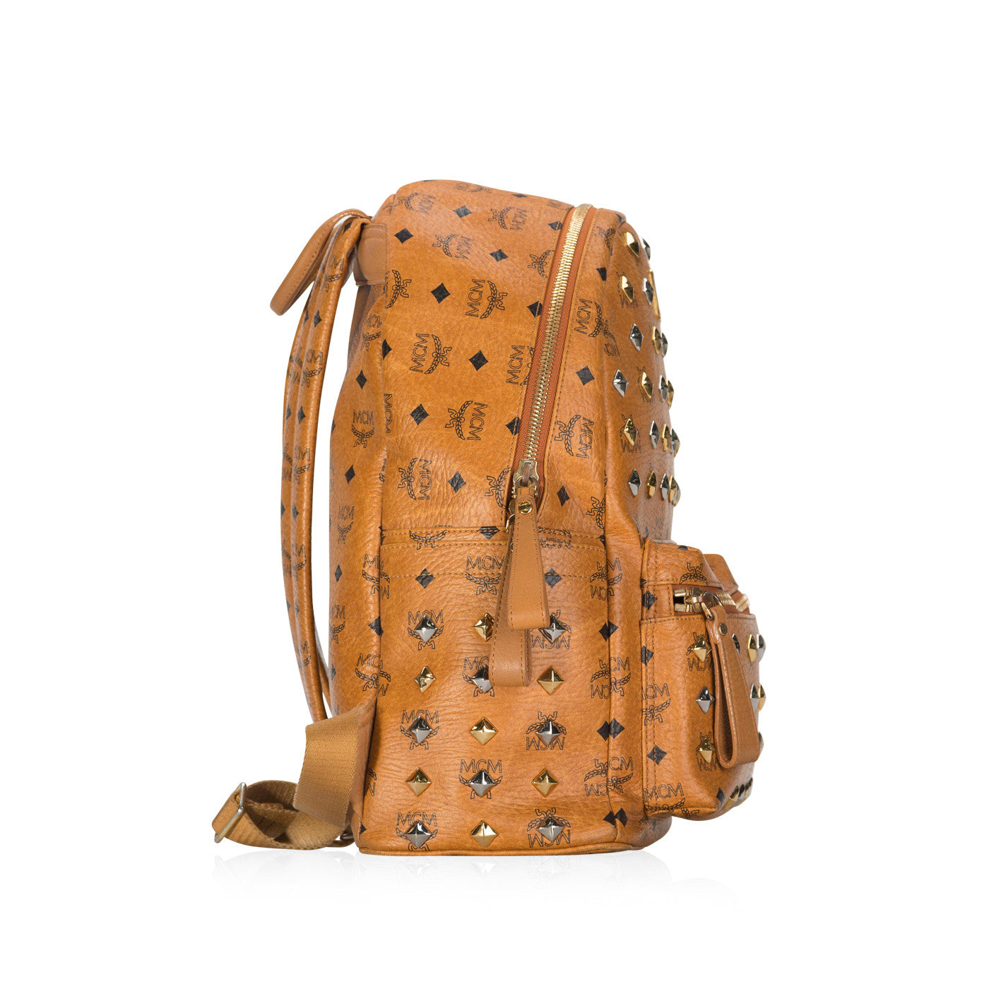 Stark Studded Cognac Backpack