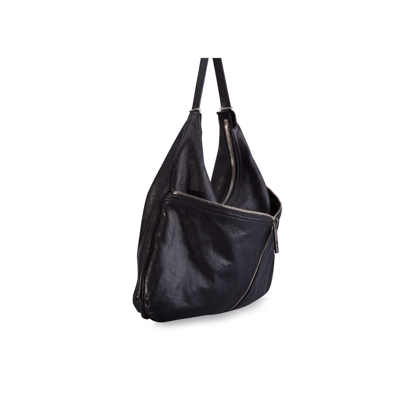 Front Zip Hobo Bag