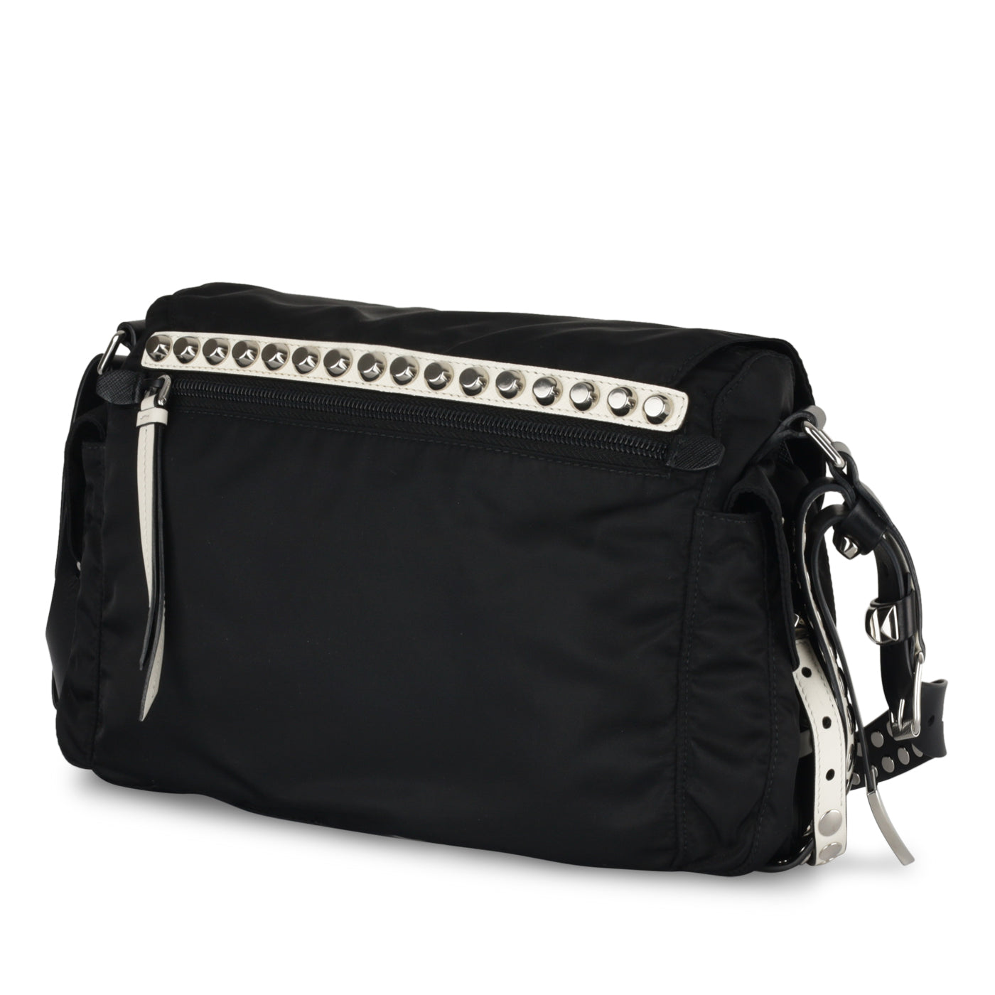 Prada vela studded discount bag