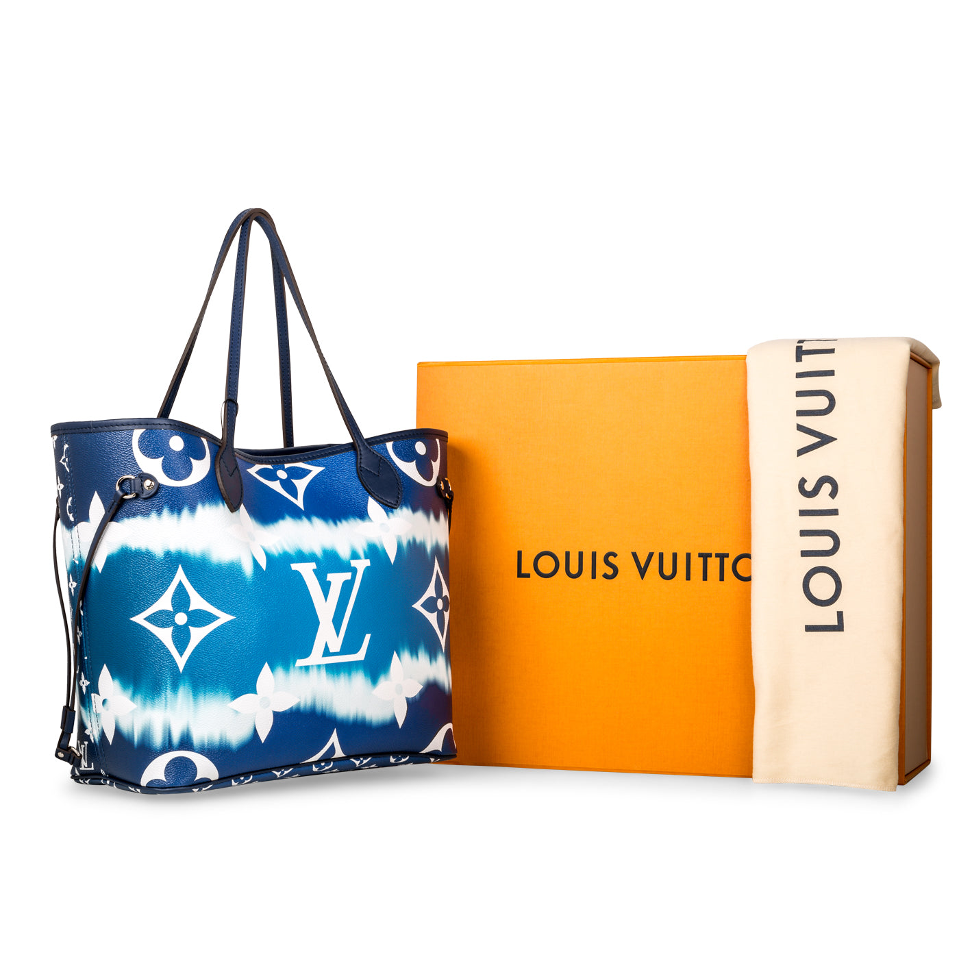 Louis Vuitton Neverfull LV Escale MM Bleu in Coated Canvas/Cowhide Leather  with Silver-tone - US