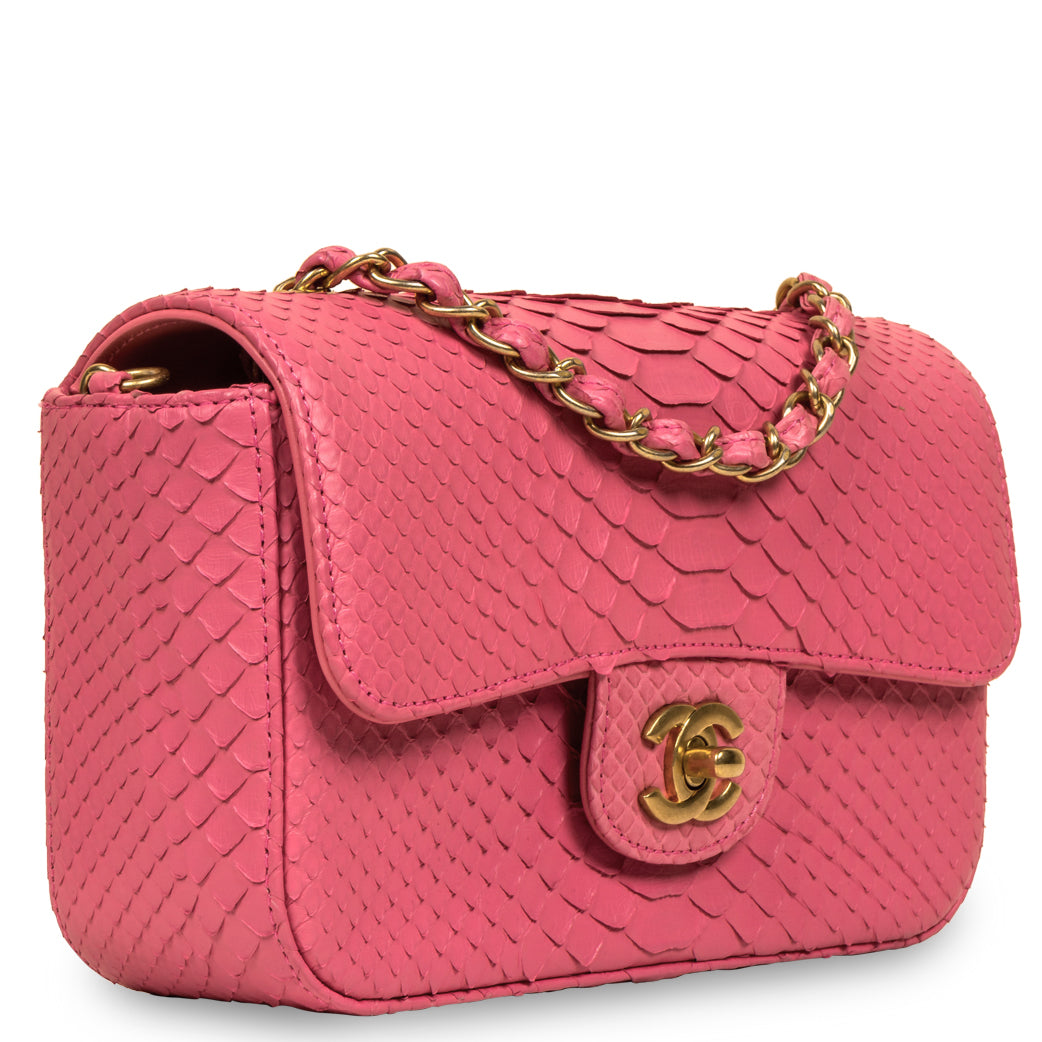 Classic Flap Bag - Mini Rectangular - Python