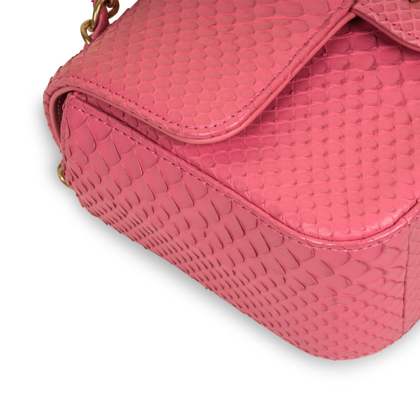 Classic Flap Bag - Mini Rectangular - Python