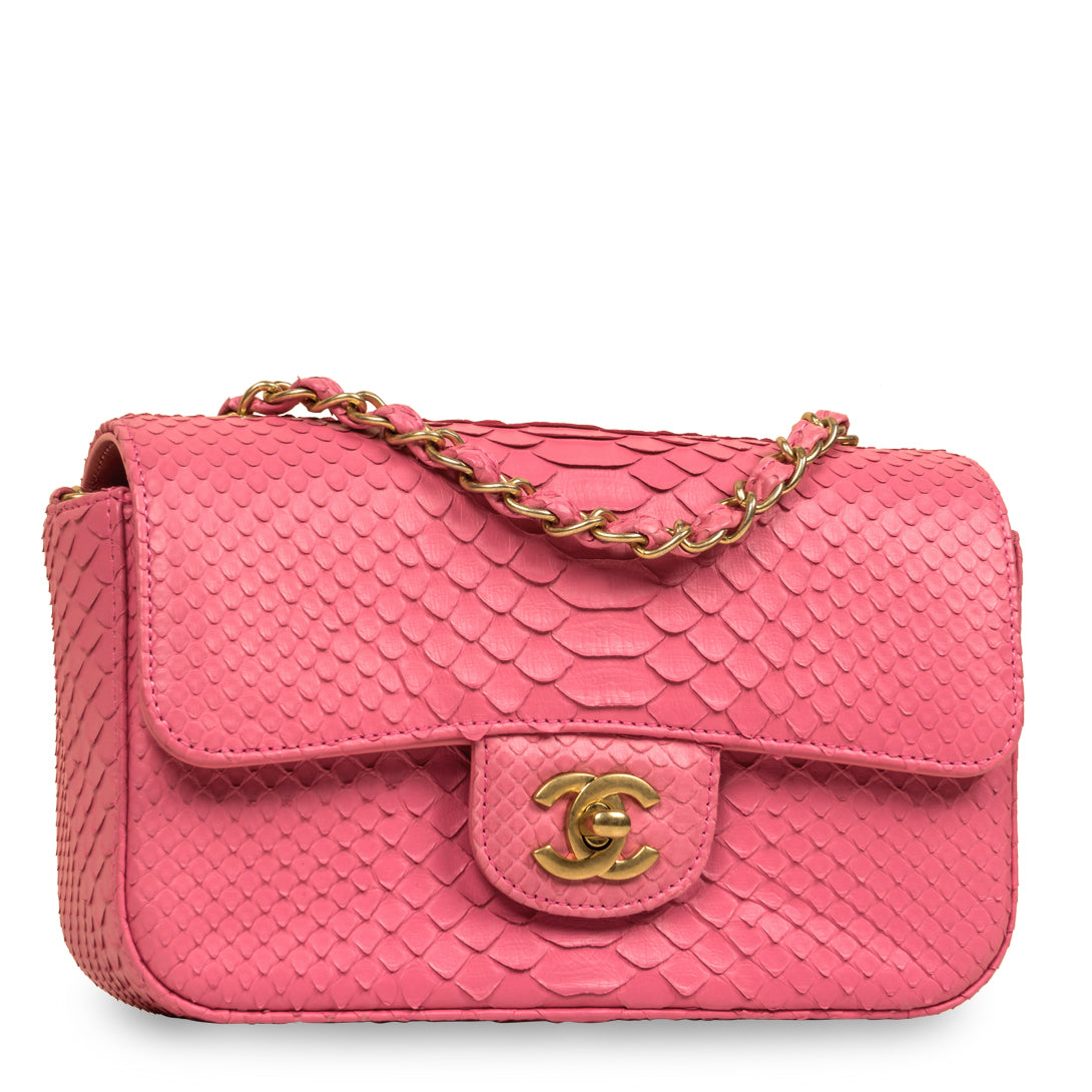 Classic Flap Bag - Mini Rectangular - Python