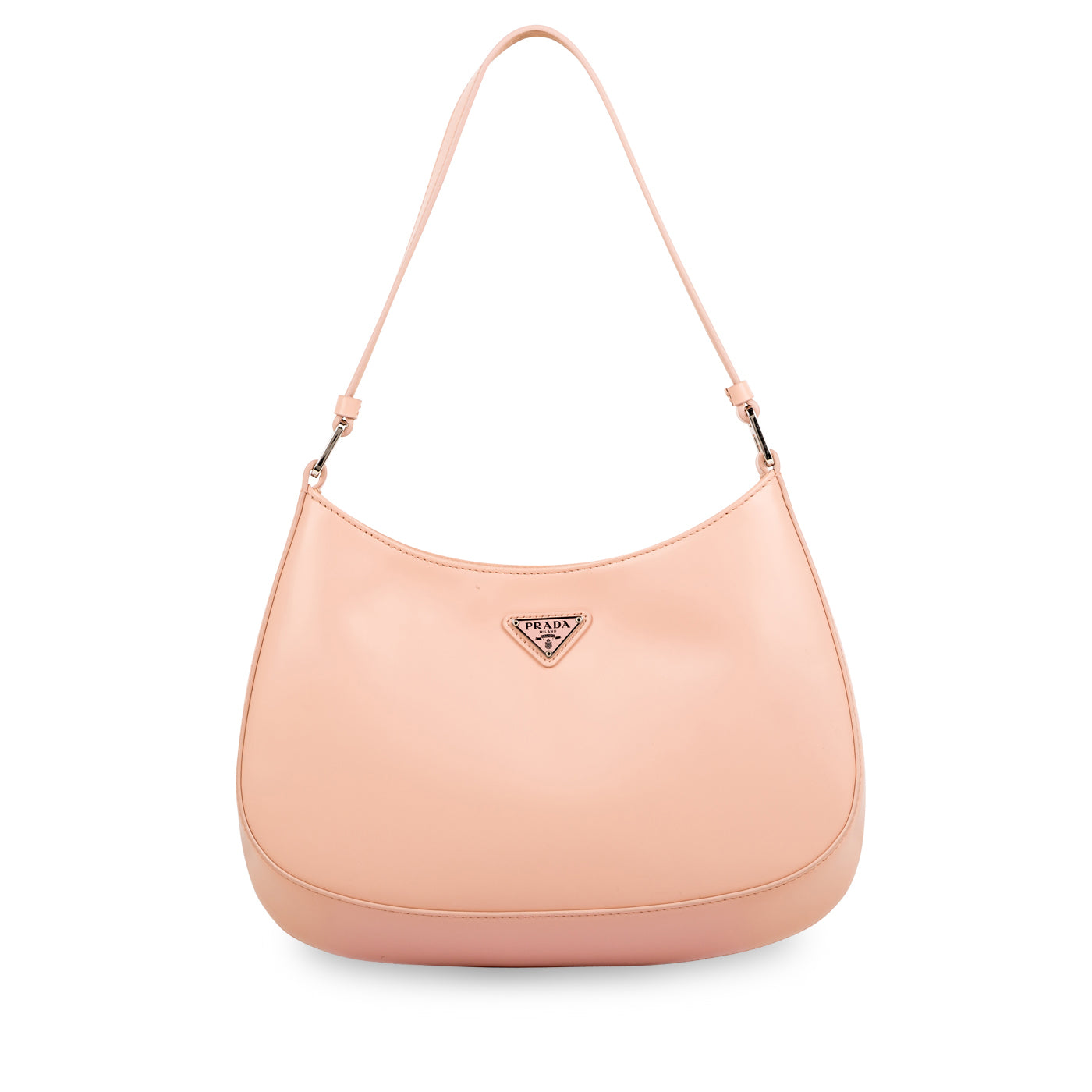 Prada Cleo brushed leather shoulder bag with flap Orchid Pink | 3D model