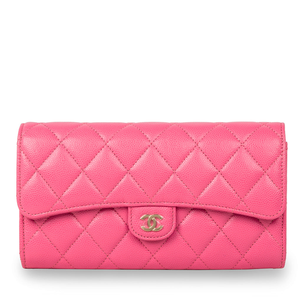 Chanel - Classic Flap Wallet - Pink - Pre-Loved | Bagista