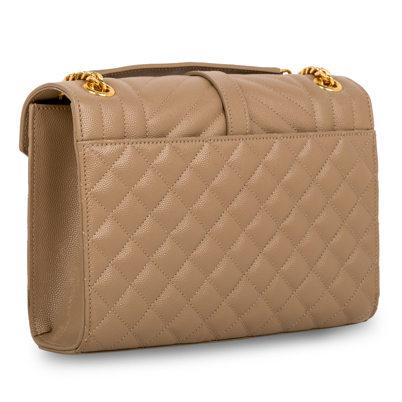 Mixed Quilted Leather Satchel Bag