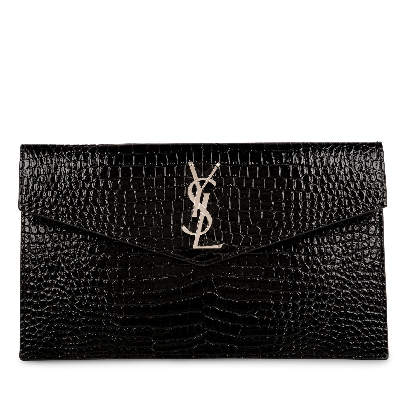 Croc Embossed Uptown Clutch