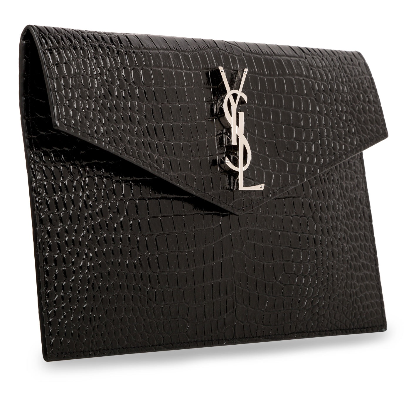 Croc Embossed Uptown Clutch