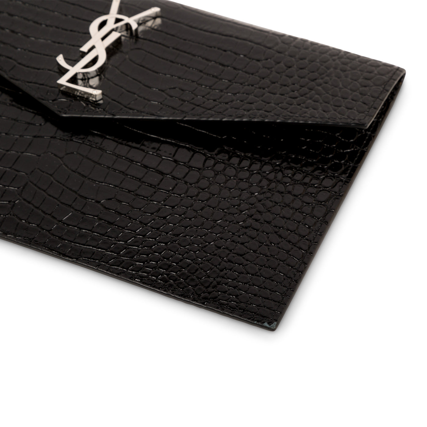 Croc Embossed Uptown Clutch