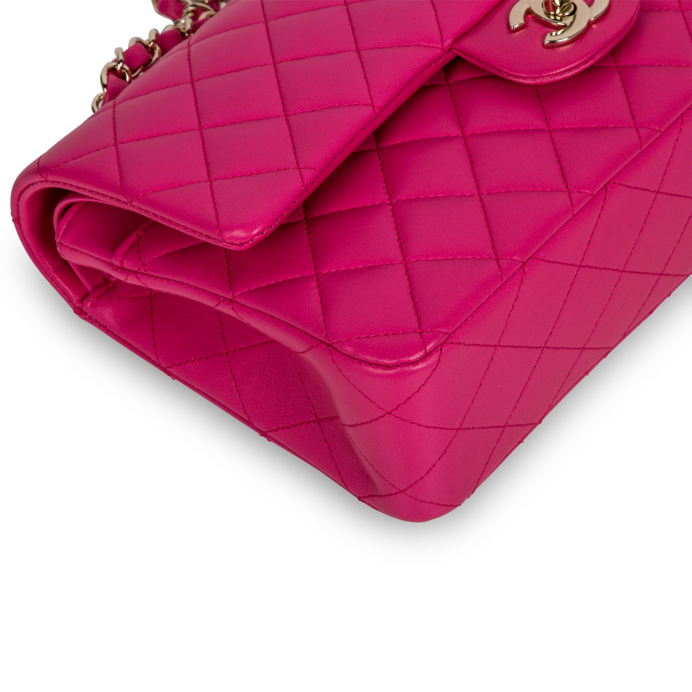 Chanel - Classic Flap Bag - Medium - Hot Pink Lambskin - CGHW