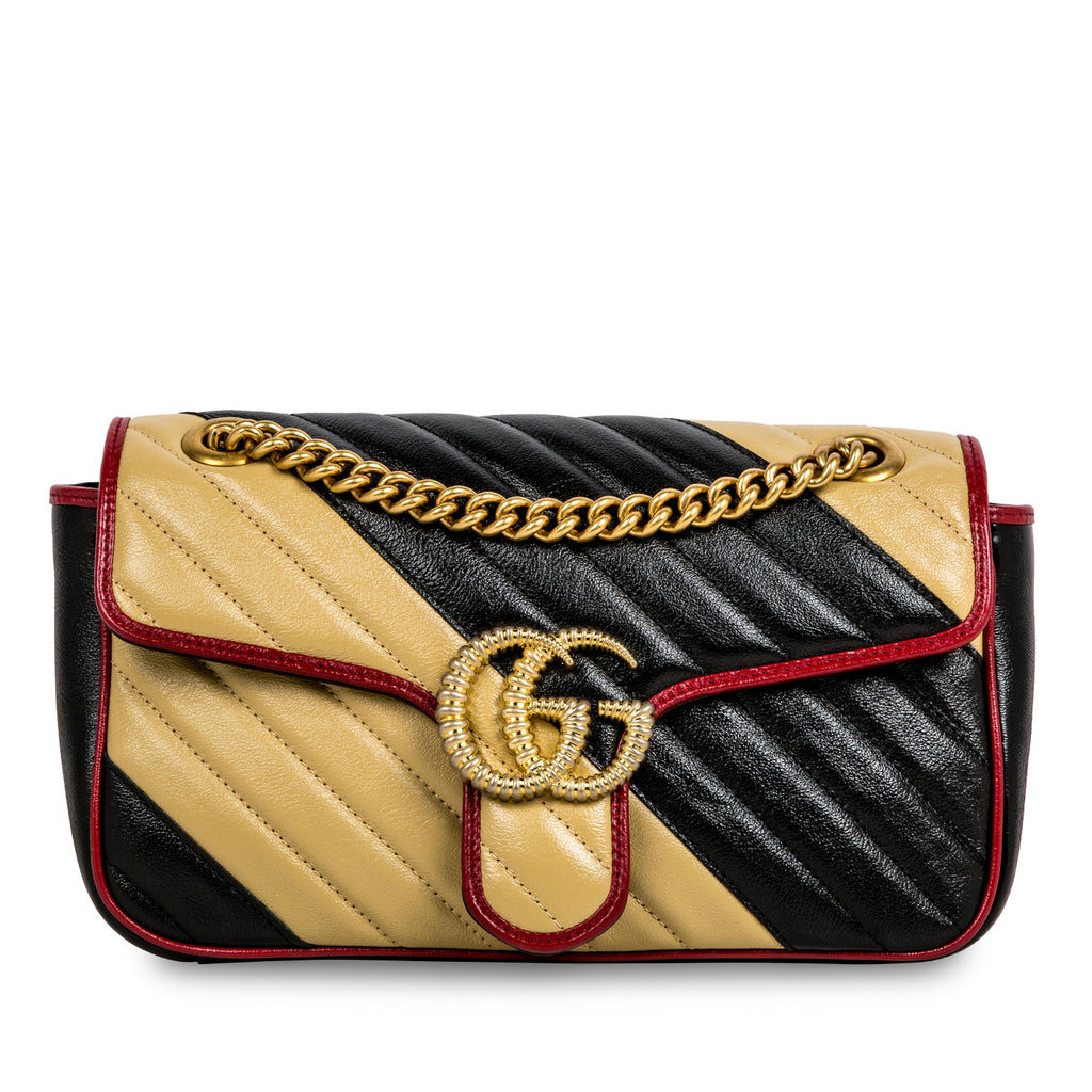 GG Striped Marmont Bag - Small
