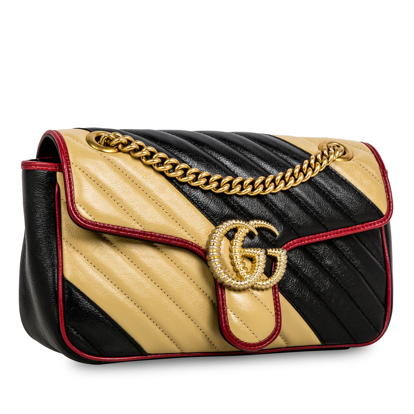 GG Striped Marmont Bag - Small